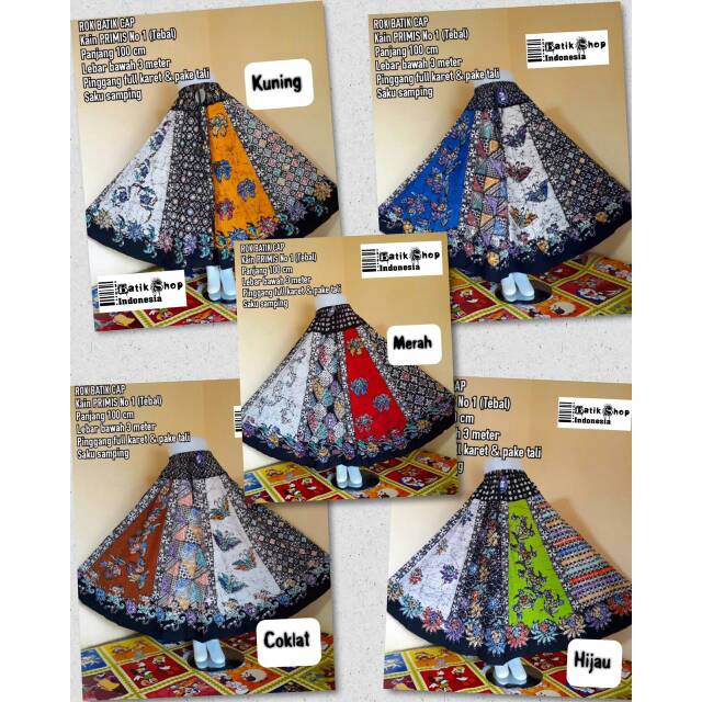  Rok  Batik  Cap Warna  1 Bawahan Kebaya Modern Klok 