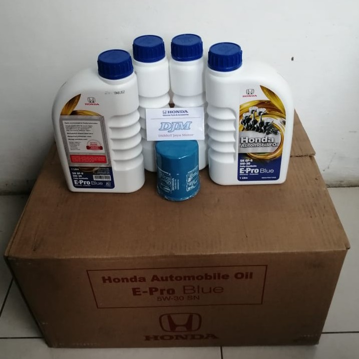 paket ganti oli mesin mobil honda Epro blue honda E pro blue + Filter