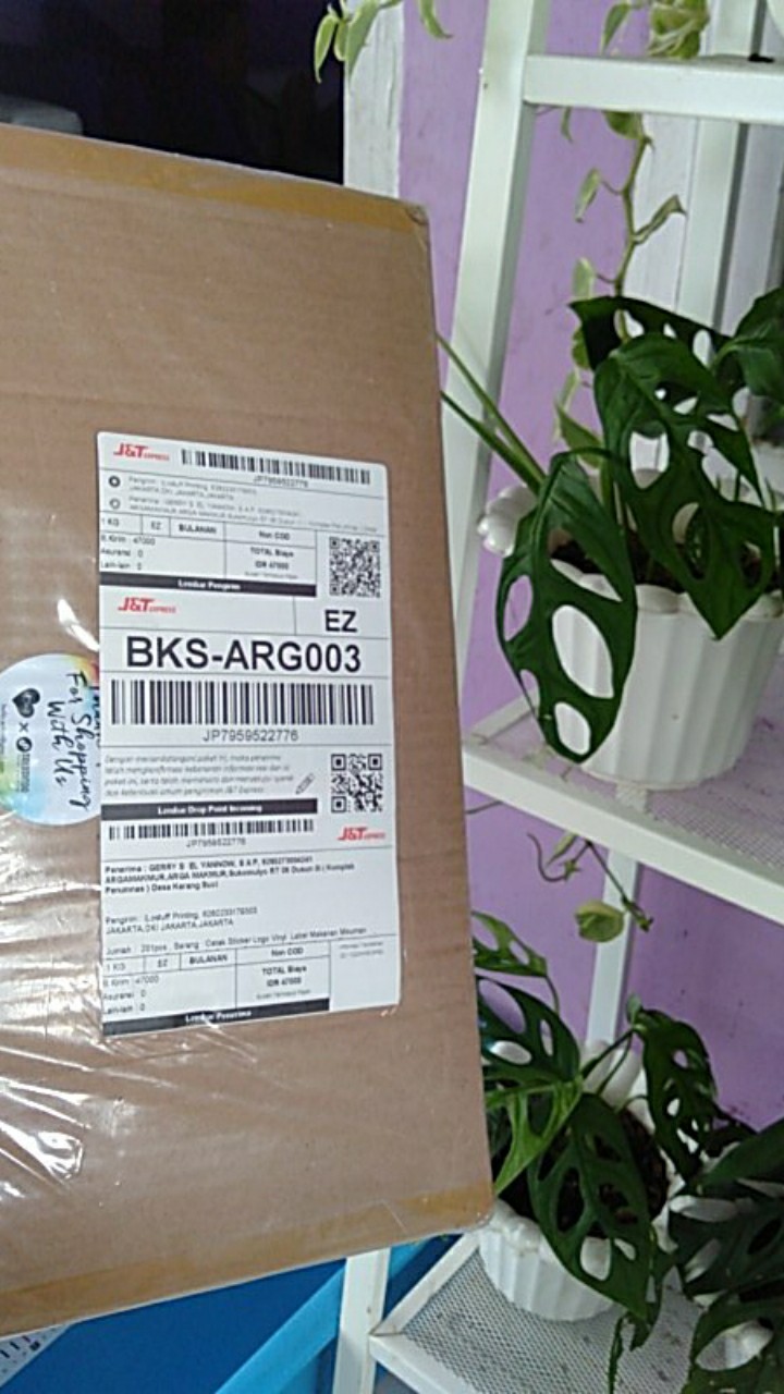 Cetak Sticker 9x9 Cm - 15x15 Cm Ukuran Besar Anti Air Free Kiss Cutting High Quality Vynil Anti Air