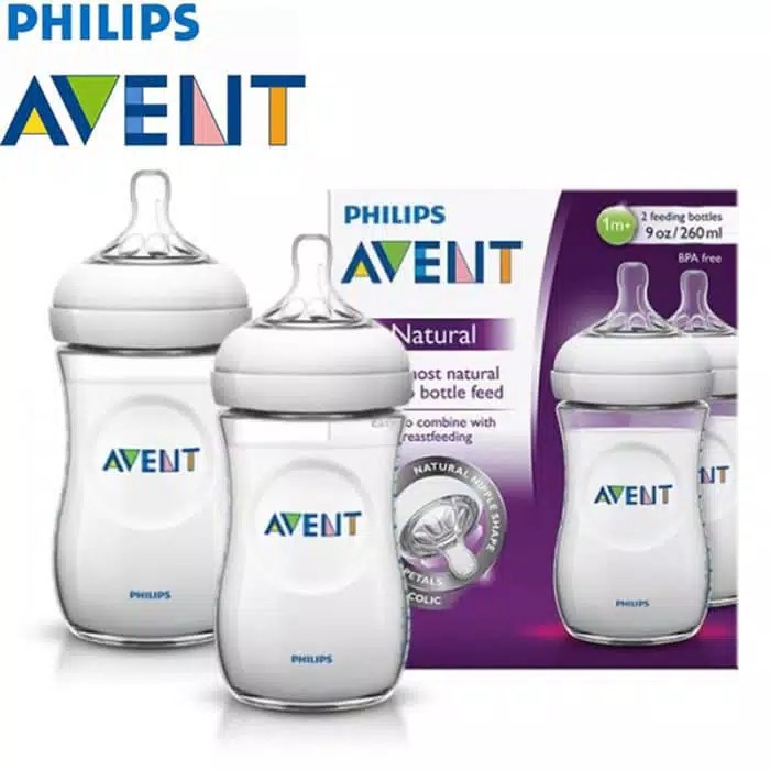 Philips Avent Botol Susu Natural Twin Pack 260ml (isi 2)