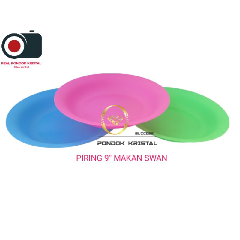 PIRING PLASTIK ROSE / PIRING MAKAN PLASTIK 9 / Piring  Food Grade