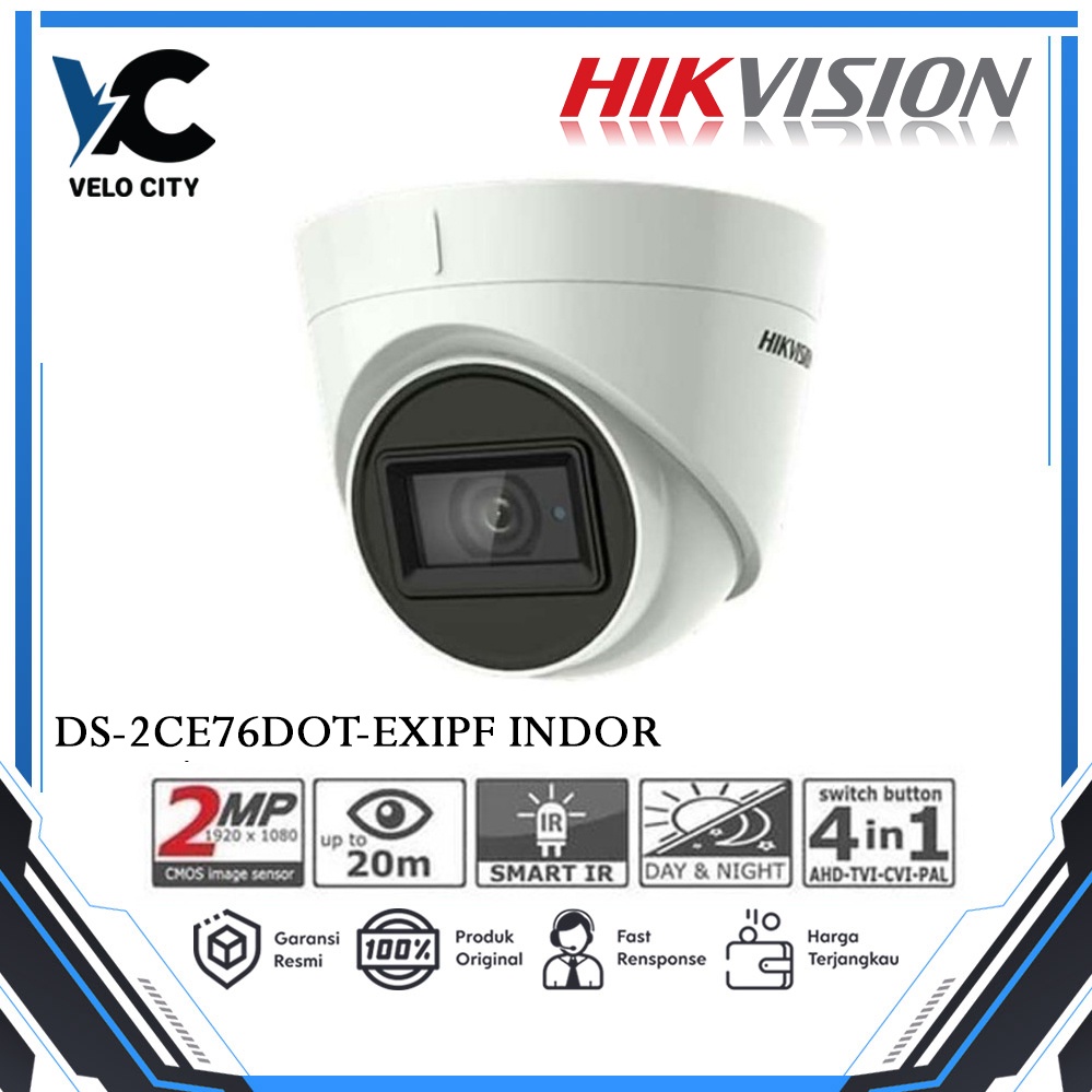 CCTV HIKVISION Indoor 2MP DS-2CE76DOT-EXIPF Hik Vision DS 2CE76DOT EXIPF - Garansi 2th