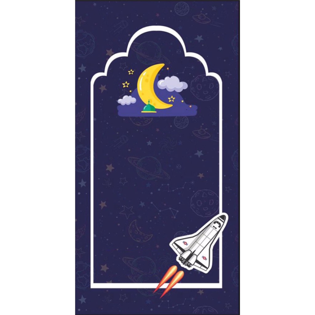 SAJADAH ANAK KARAKTER / SAJADAH KARTUN-SAJADAH ROKET KUBAH