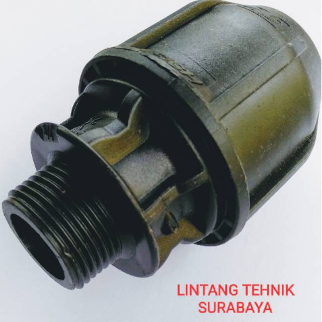 Sambungan pipa HDPE Sok Drat Luar