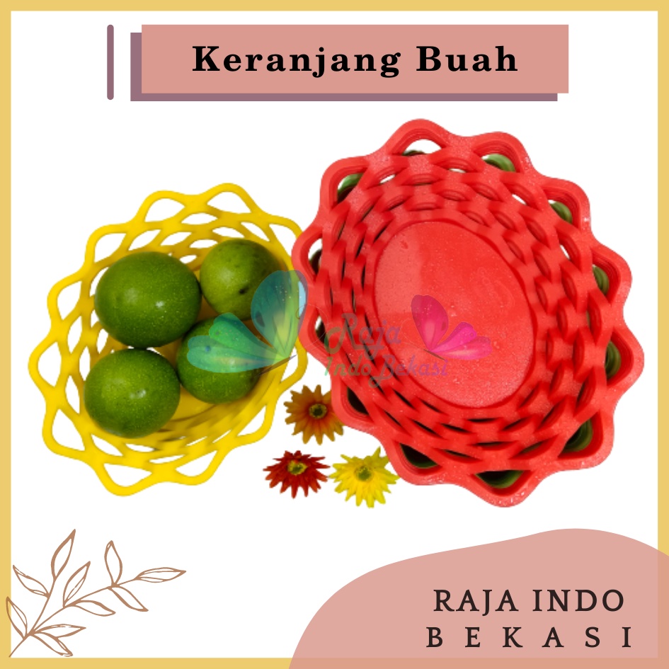 Keranjang Buah Plastik Warna Warni Piring Keranjang Buah Rotan Parcel Hantaran Basket Keranjang Penyimpana Piknik Serbaguna Piring Buah Luxa