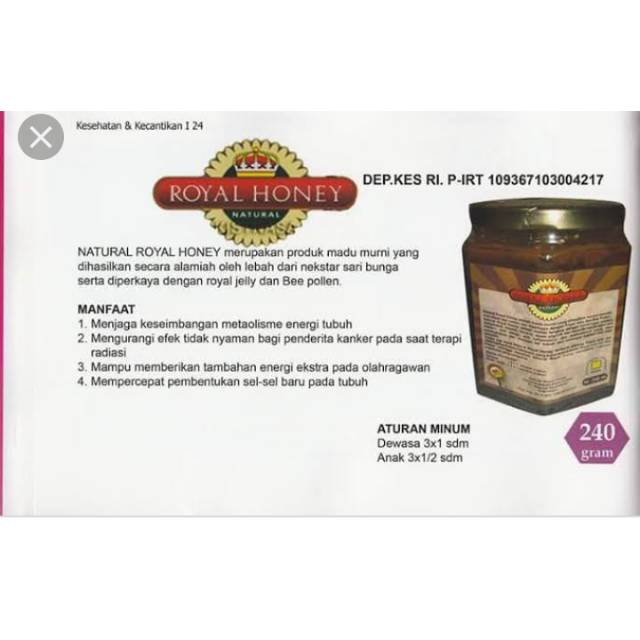 

NATURAL ROYAL HONEY NASA (madu asli)