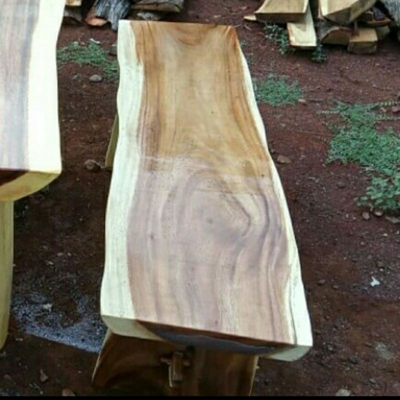 Kursi Bangku Dingklik Sate Kayu Utuh Meh Trembesi Suar