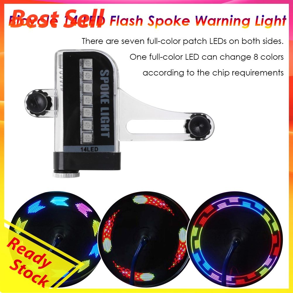 2pcs Waterproof Bicycle Spoke Light LED Mountain Bike Wheel Warning Lamp