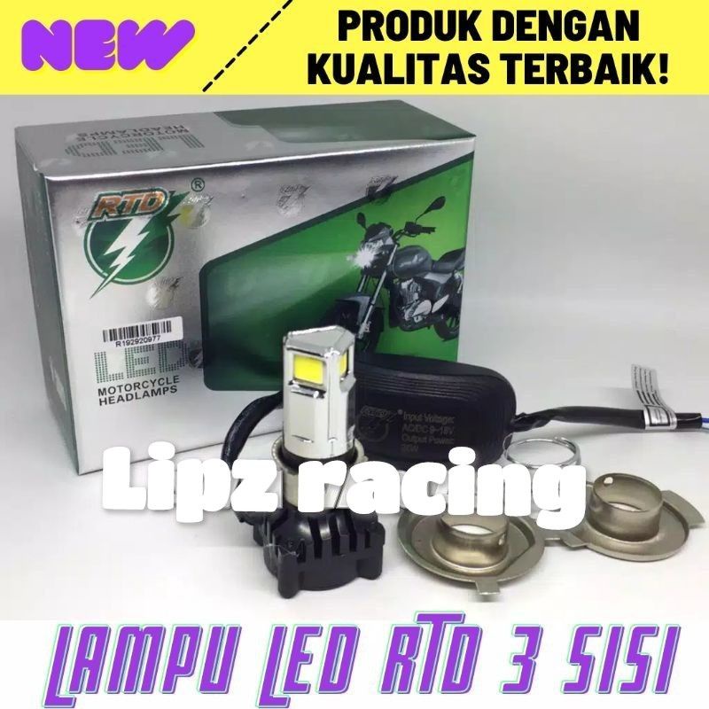 Lampu led depan utama 3 sisi ac/dc RTD.