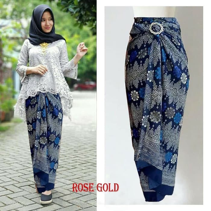[ROK LILIT TORAJA BIRU SL]Rok wanita batik prada biru