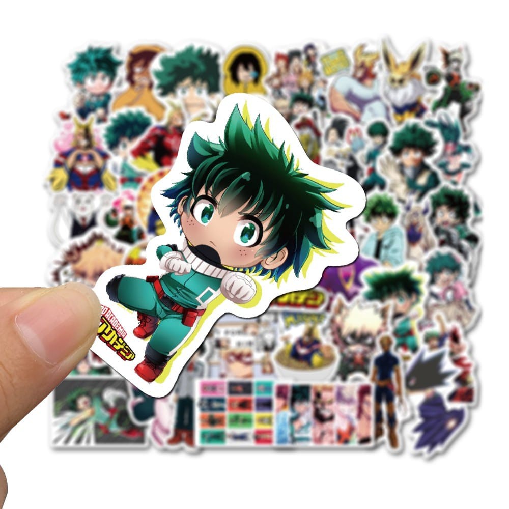 

STICKER VINIL ISI 50 PCS HERO ACADEMIA ANIME ANTI AIR AESTHETIC BOTTLE