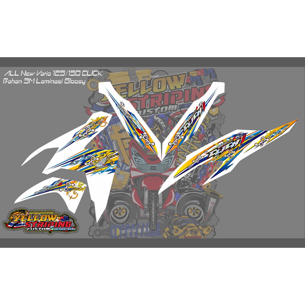 STRIPING TRANSPARAN+HOLOGRAM NEW VARIO 125/150 CLICK I