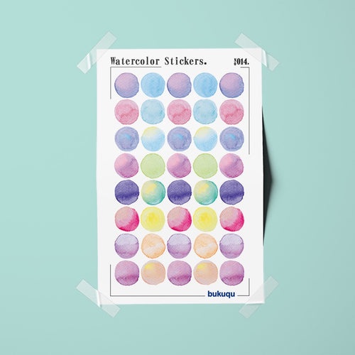 

Bukuqu Stiker Deco Watercolor Stickers untuk Notebook, Planner