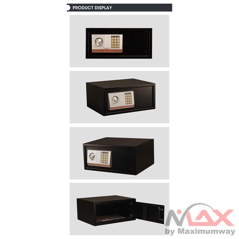 Brankas Kotak Brankas Safety Anti-theft Box Password 43x30x20cm - 43EA Warna Hitam