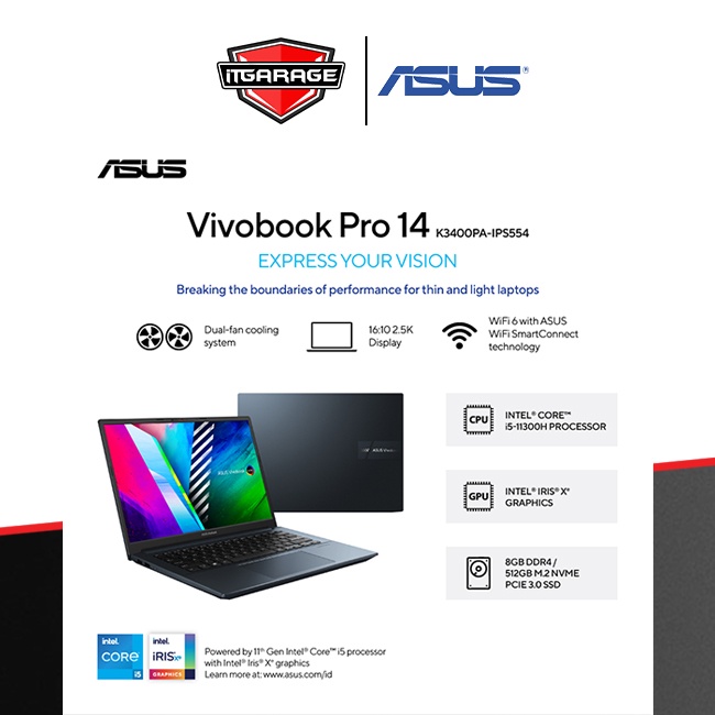 Asus Vivobook Pro 14 K3400PA-IPS554|i5-11300H/8G/512G/IrisXe