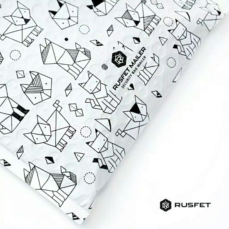 Amplop Bubble | Bubble Mailer Rusfet Motif Premium ™ 12x18cm • 1kg muat 50