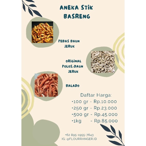 

Basreng stik polos/pedas daun jeruk/balado murah dan kriuk