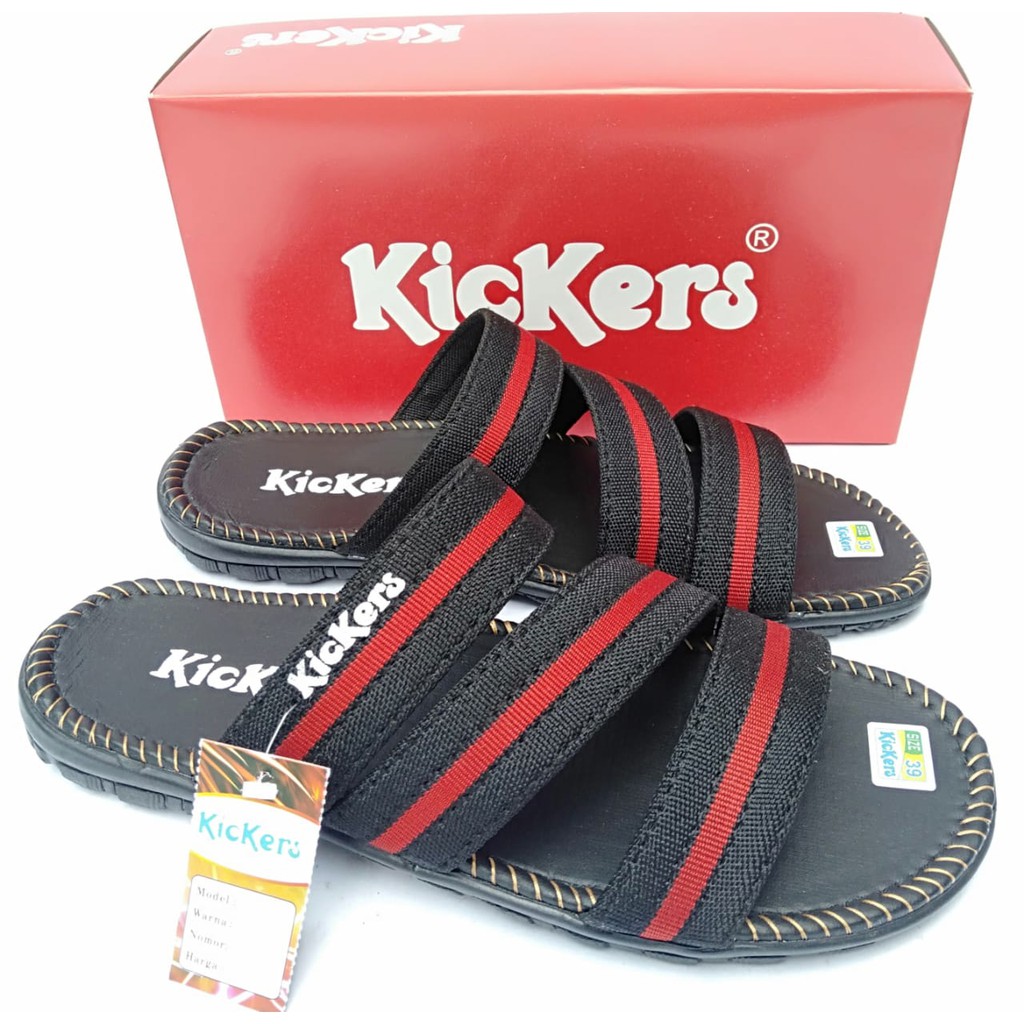 Sandal pria kickers sendal slide original selop casual dewasa slop distro terbaru murah kekinian COD