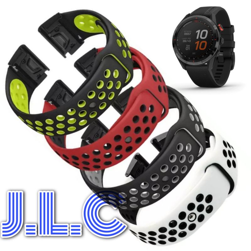 Strap Watch Band Sport Rubber Silicone Silikon Nike Style Tali Jam Tangan Garmin Approach S60 S62 S7