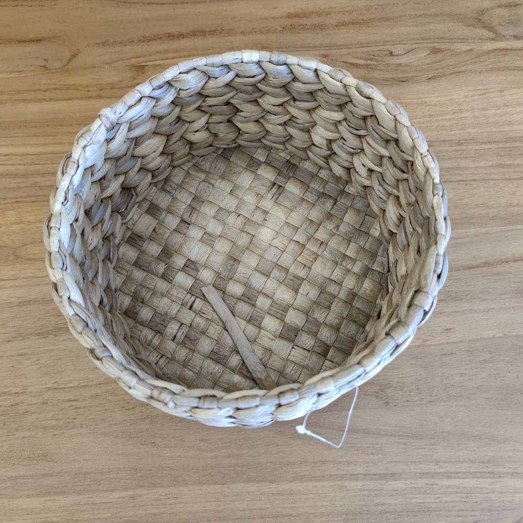 AKN88 - Keranjang Tray Mini Pot Bulat Ceper Kecil Enceng Gondok - 20x20x11cm