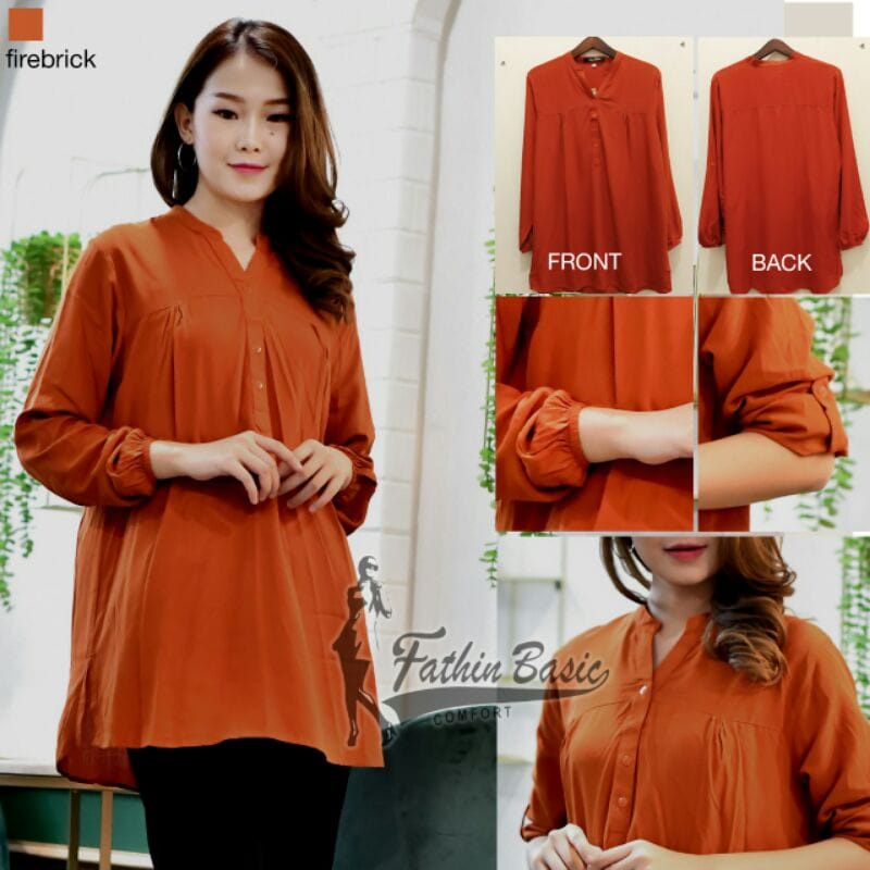 New Model Atasan Blouse Polos Katun Rayon Kekinian Adem Lembut dan  Nyaman di Pakai // Blouse Polos 