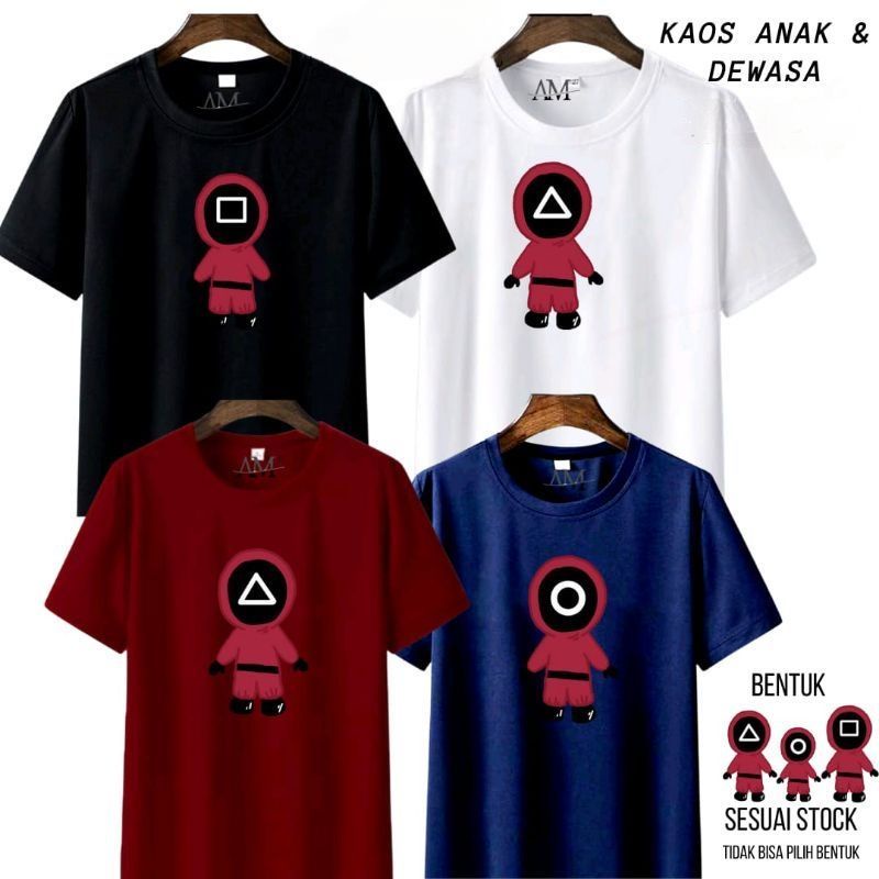 Baju Kaos SQUID GAME Anak-Remaja Cowok/Cewek