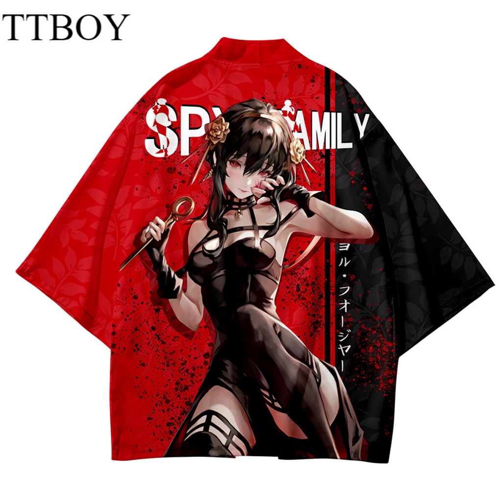 SPY×FAMILY  Cartoon Anime Outer Kimono Japan Men Women Oversized Loose Harajuku Japanese Cardigan Ki