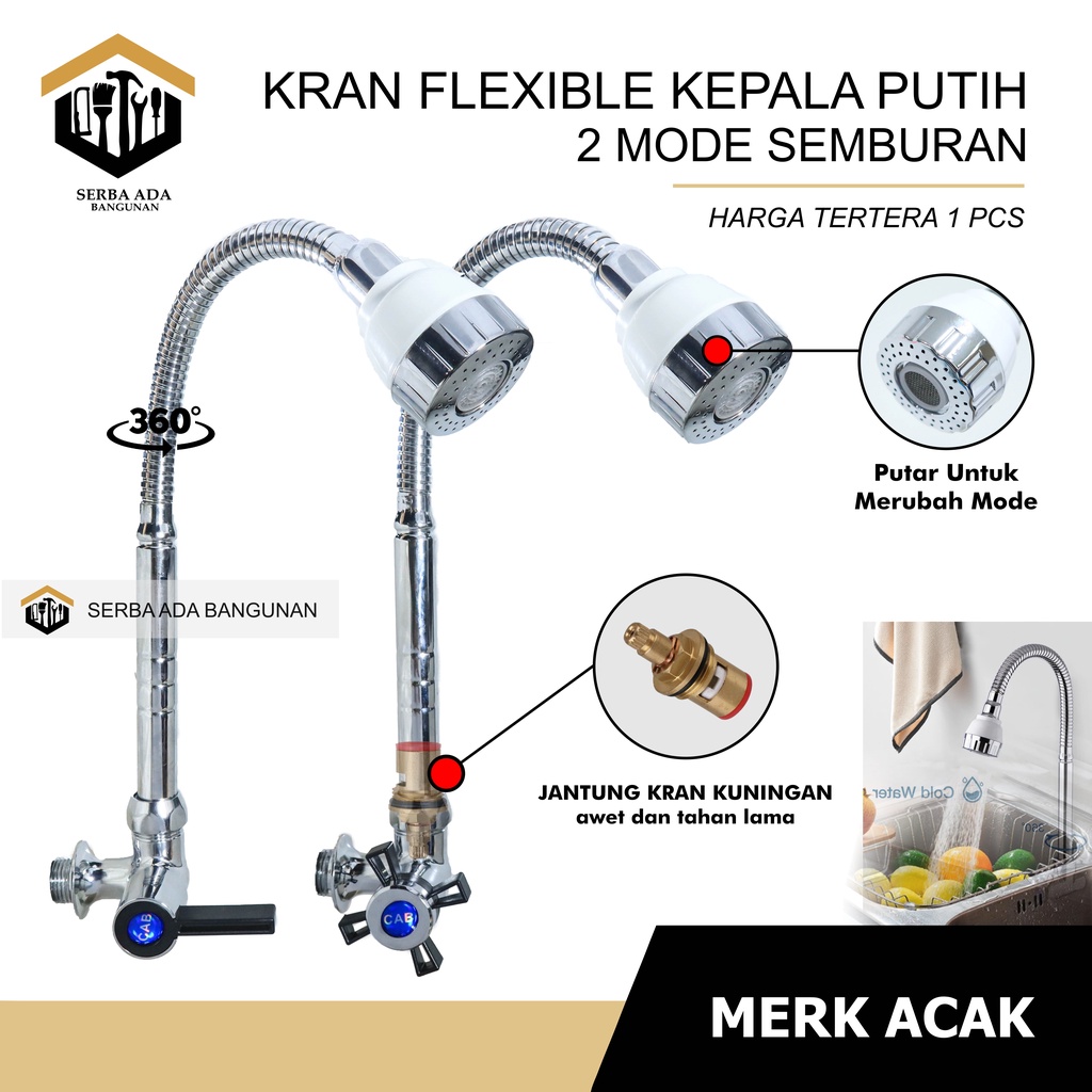 Kran Angsa Dapur Fleksibel / Flexible - 1/2 Inch - High Quality ROTASI 360 DERAJAT BERBAGAI MODEL TERLARIS TERMURAH