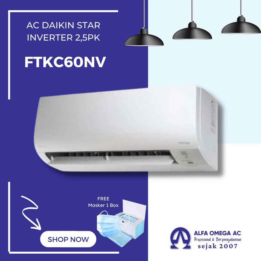 AC DAIKIN SPLIT INVERTER 2.5 PK FTKC 60 TV  | AC DAIKIN SPLIT 2.5 PK INVERTER FTKC 60 TV | AC DAIKIN