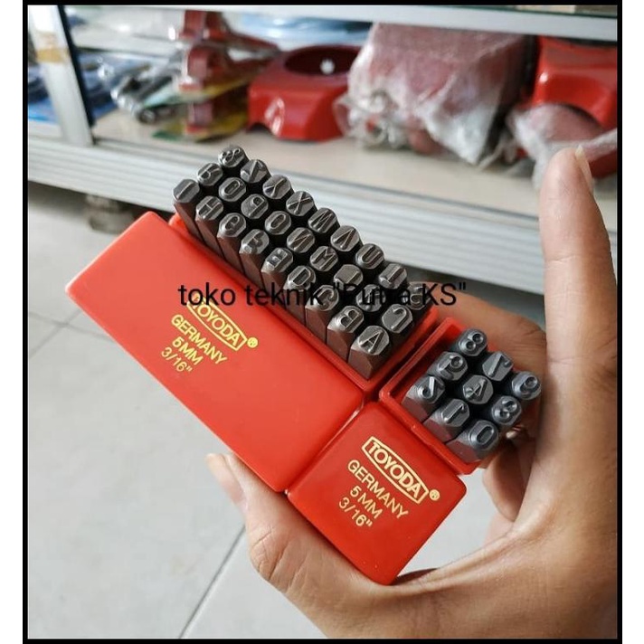 Paket Set Lengkap Alat Ketok Angka Dan Ketok Huruf Ukuran 5Mm