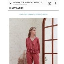 Maven Gemma Top in Bright Hibiscus