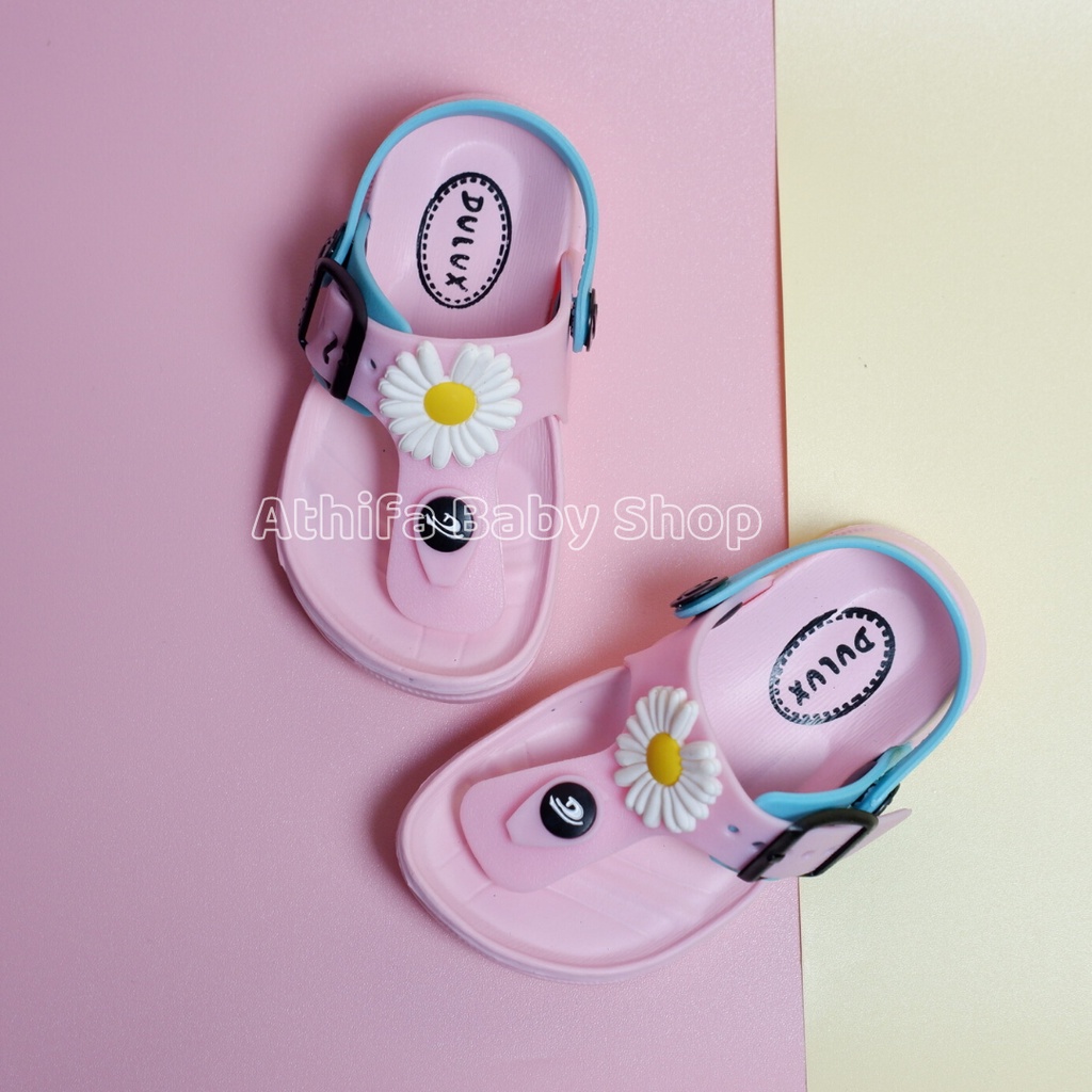 Sepatu Sandal Anak Perempuan Bayi Balita Usia 6 7 8 9 10 11 Bulan 1 2 3 Tahun Size 19 20 21 22 23 24 Sendal Gunung Karet Cewek Spatu Sandal Prewalker Karet Phylon Ringan -Dulux 213e-