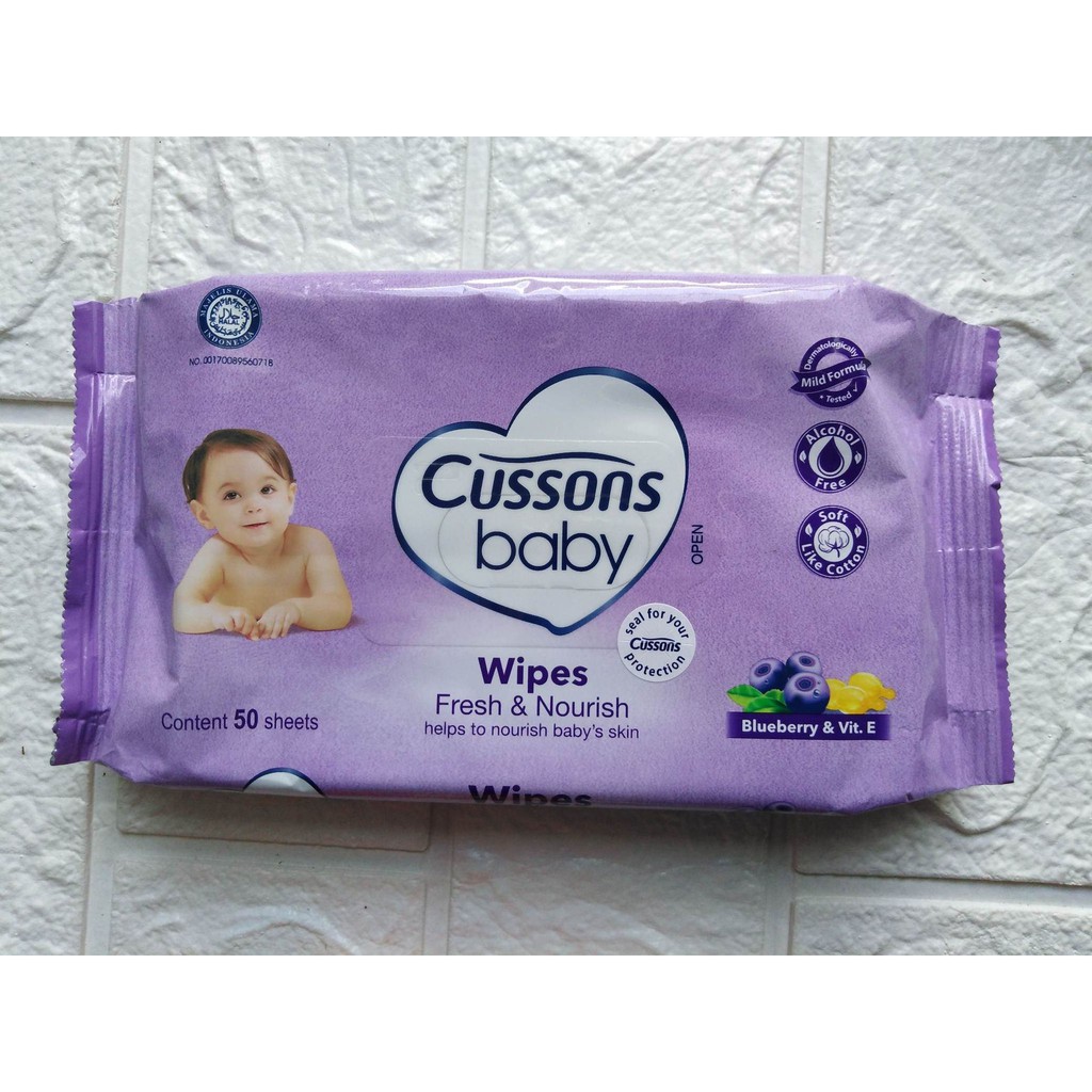 Cussons Tissue Baby Wipes Tisu Basah Bayi Isi 50 sheet