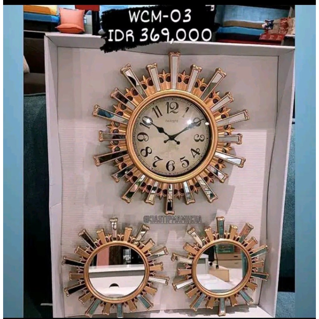 Informa Wall Clock Mirror Set Of 3 Wcm 03 Jam Hiasan Dinding Murah Shopee Indonesia