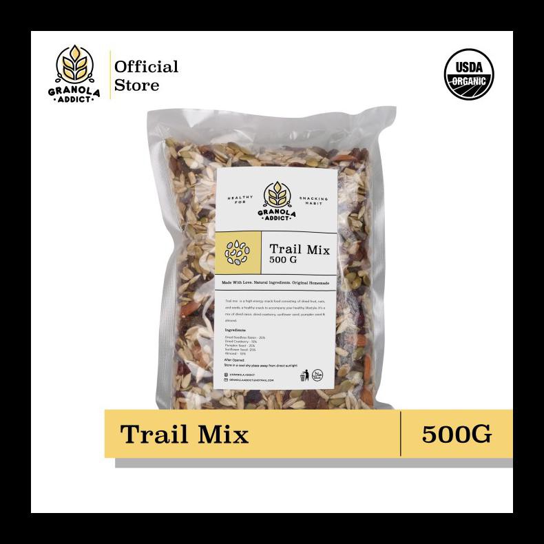 

BARU! TRAIL MIX (SUNFLOWER, PUMPKIN SEEDS, ALMOND, RAISIN, CRANBERRY) 500G MURAH