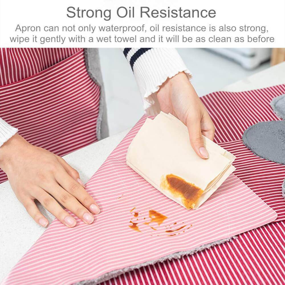 APRON DAPUR / CELEMEK MASAK ANTI MINYAK ANTI AIR WATERPROOF DENGAN LAP TANGAN