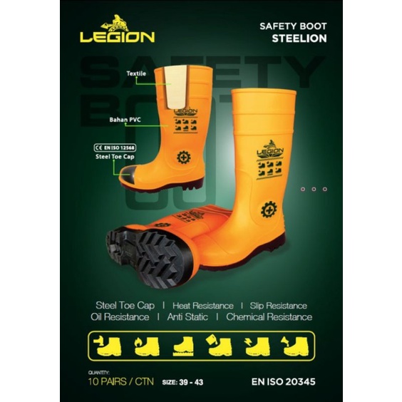 SEPATU BOOT SAFETY LEGION / SAFETY SHOES BOOT LEGION