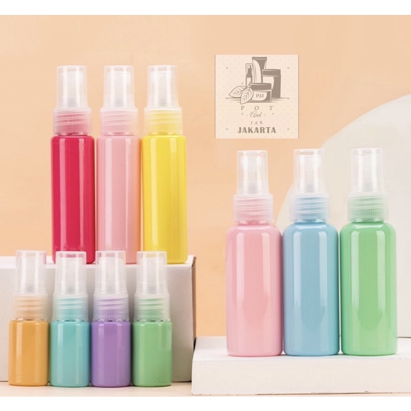 10ml/30ml/50ml Botol SPRAY/FLIPTOP Warna Pastel