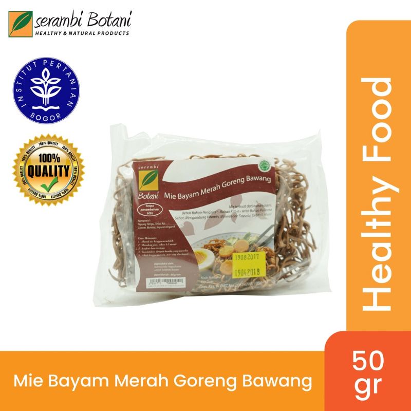 

Mie Bayam Merah Rasa Bawang Non MSG Serambi Botani