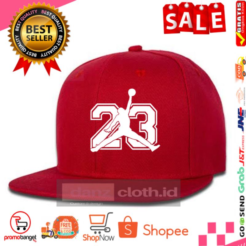 [COD] Topi Snapback Distro Logo Air Jordan 23 Premium Kualitas Import Original