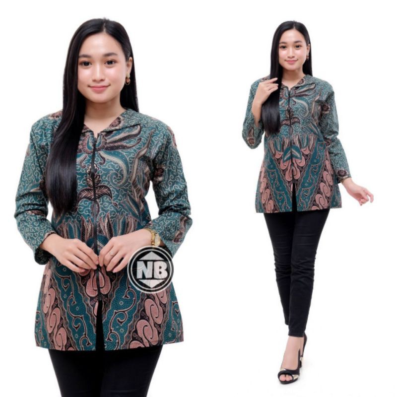 ATASAN BATIK PRIA BLUS BATIK KANTORAN