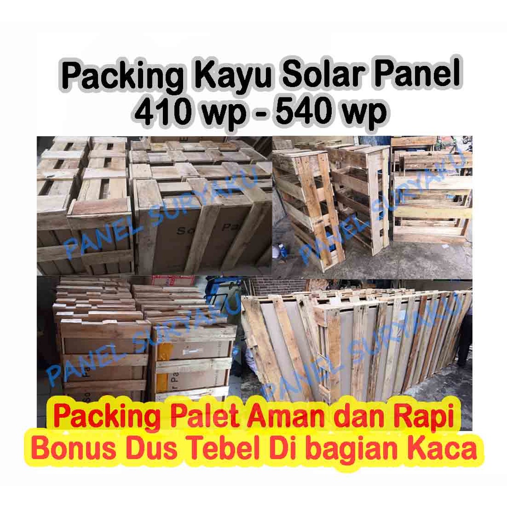 Packing Kayu Solar Panel 410wp - 540wp