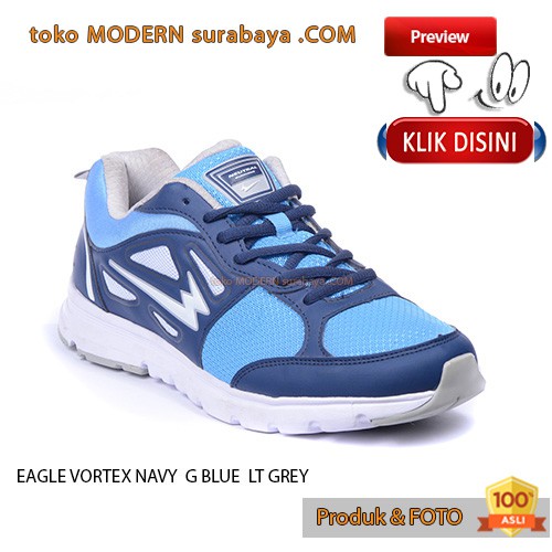 EAGLE VORTEX NAVY / G BLUE / LT GREY sepatu running kets casual