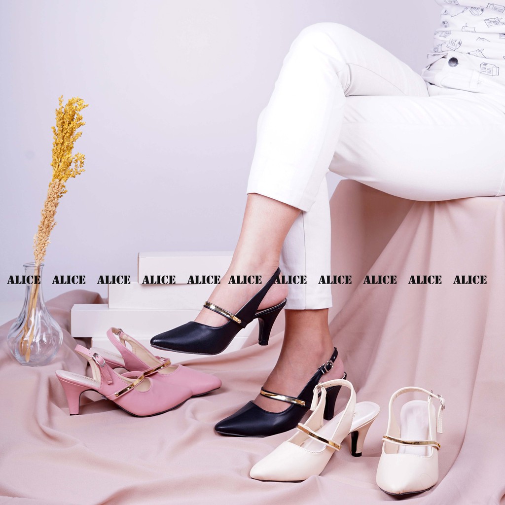 Alice - Bayar Di tempat Sepatu Hak Tinggi Kerja Pesta 