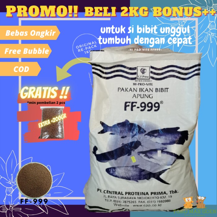 Pakan Makanan Pelet Cupang Lele Nila Gurame Mas Burayak 1kg FF999