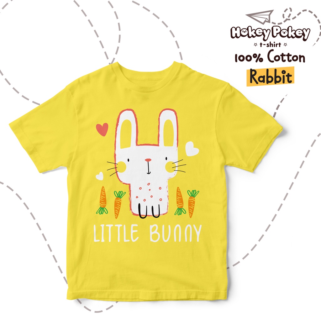 Baju Kaos T Shirt Anak Perempuan Katun Combed Motif Rabbit