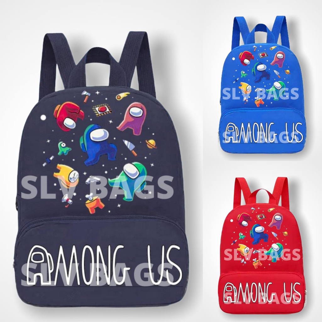 SLV BAGS - Tas Sekolah Anak Laki Laki TK PAUD Terbaru karakter Kartun Gaming Among US kekinian 2021 