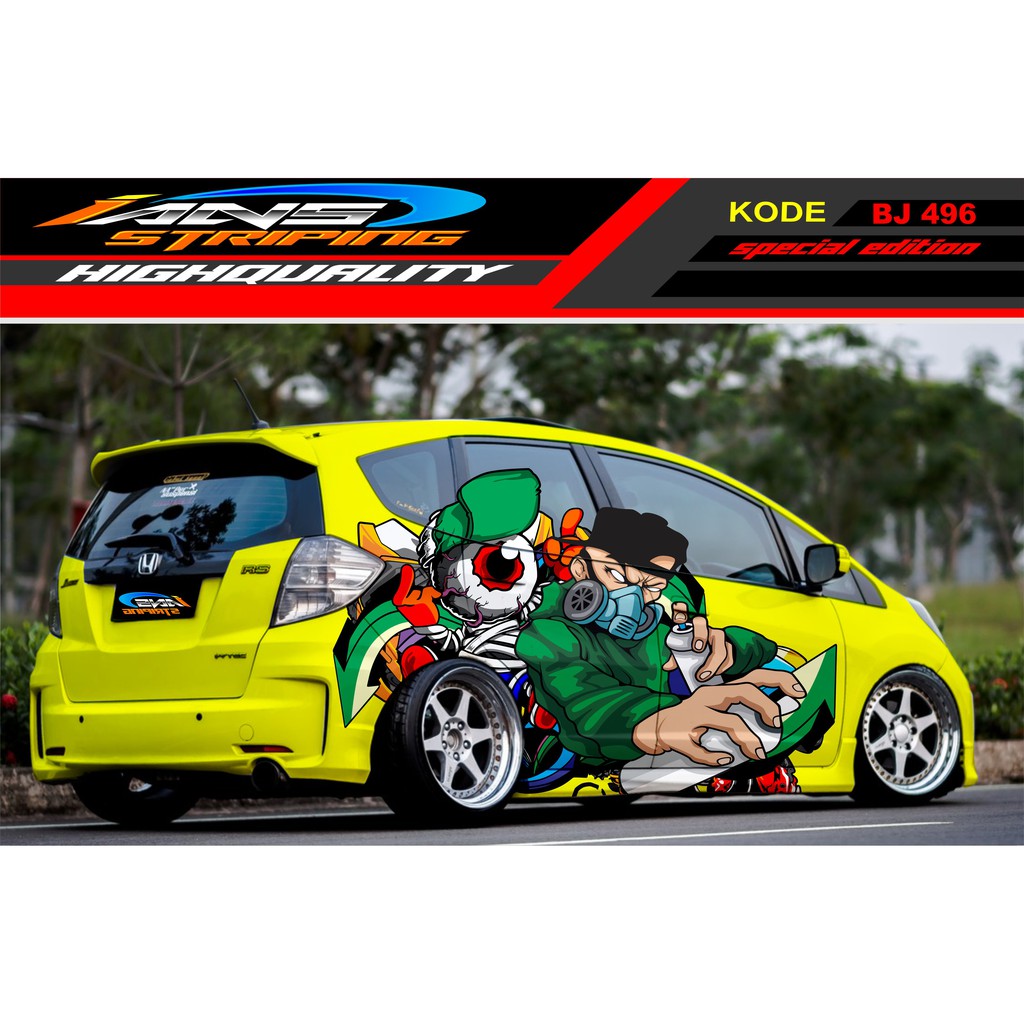 STICKER MOBIL JAZZ BRIO SWIFT YARIS AGYA / STICKER MOBIL GRAFITY / VARIASI STIKER MOBIL TERBARU