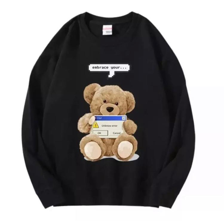 SWEATER WANITA TEDDY BEAR CREWNECK