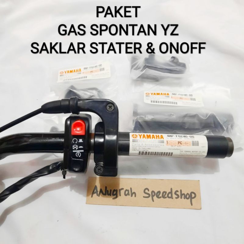 GAS SPONTAN YZ 125 SAKLAR STATER UNIVERSAL GAS SPONTAN YZ DAN SAKLAR KANAN TOMBOL STATER MOTOR
